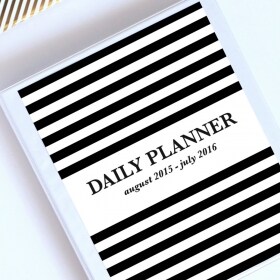 Printable Planner Pages (8.5x11in) - 2015-2016 Agenda - May 2015 through July 2016 Dated Monthly and Weekly Calendar - Instant Download